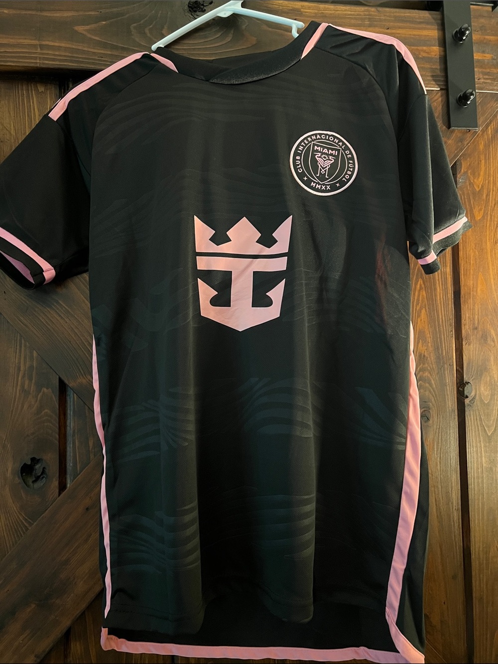 miami Black Jersey with Pink Crest Accent